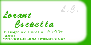 lorant csepella business card